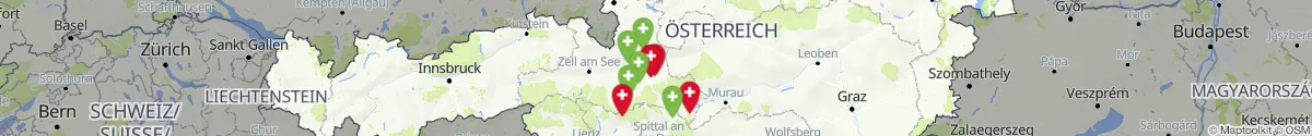 Kartenansicht für Apotheken-Notdienste in der Nähe von Zederhaus (Tamsweg, Salzburg)